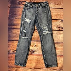 JUDY BLUE LOS ANGELES Women’s Size 7/28 Distressed Style Boyfriend Fit PREOWNED
